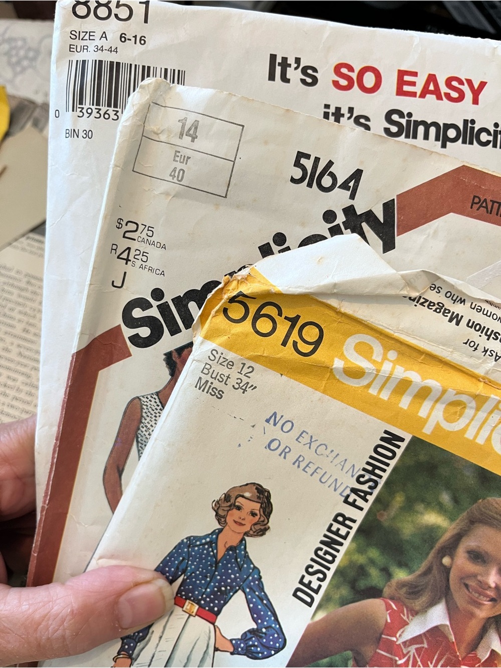 Vintage Simplicity Sewing Pattern Pack - Misdes’ Dresses 70’s, 80’s & 90’s